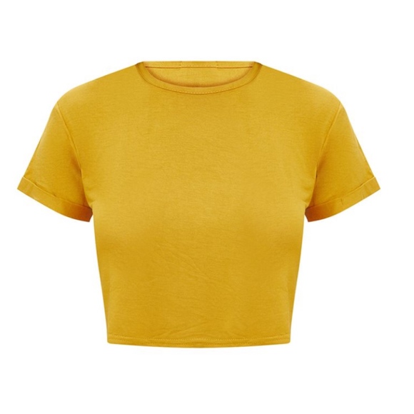 NWT Mustard Crop Top - Picture 2 of 3